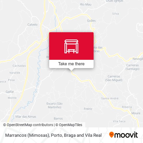 Marrancos (Mimosas) map