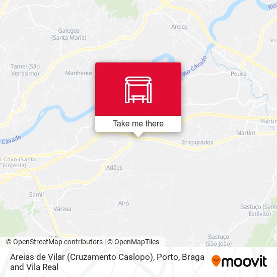 Areias de Vilar (Cruzamento Caslopo) map