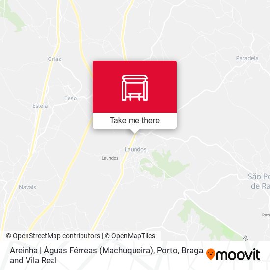Areinha | Águas Férreas (Machuqueira) map