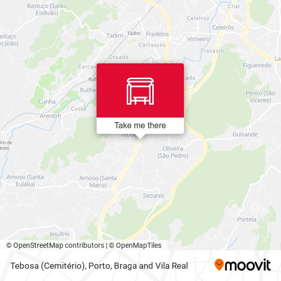Tebosa (Cemitério) mapa