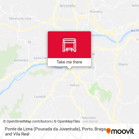 Ponte de Lima (Pousada da Juventude) map