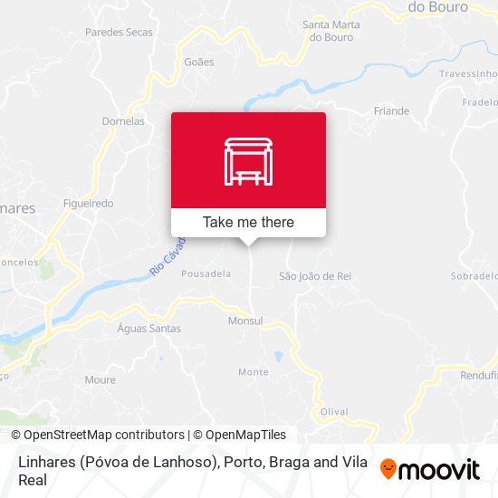 Linhares (Póvoa de Lanhoso) map