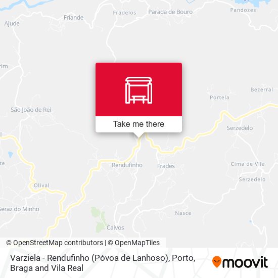 Varziela - Rendufinho (Póvoa de Lanhoso) mapa