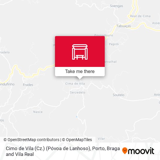 Cimo de Vila (Cz.) (Póvoa de Lanhoso) map