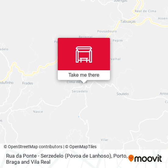 Rua da Ponte - Serzedelo (Póvoa de Lanhoso) map