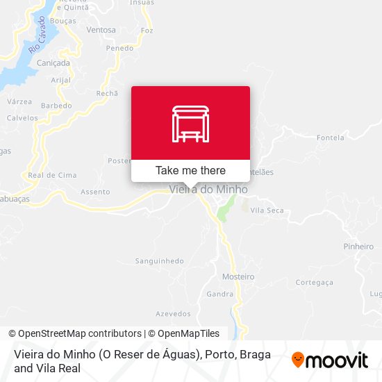 Vieira do Minho (O Reser de Águas) mapa