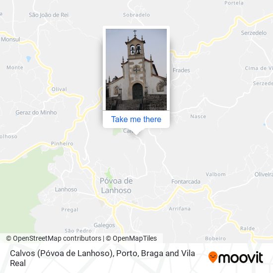 Calvos (Póvoa de Lanhoso) map