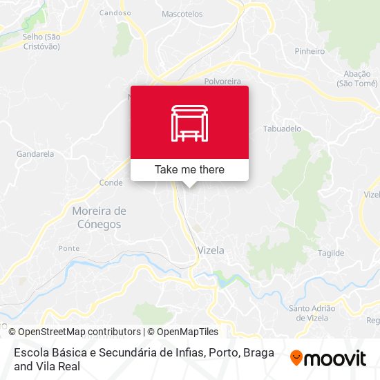 Escola Básica e Secundária de Infias map