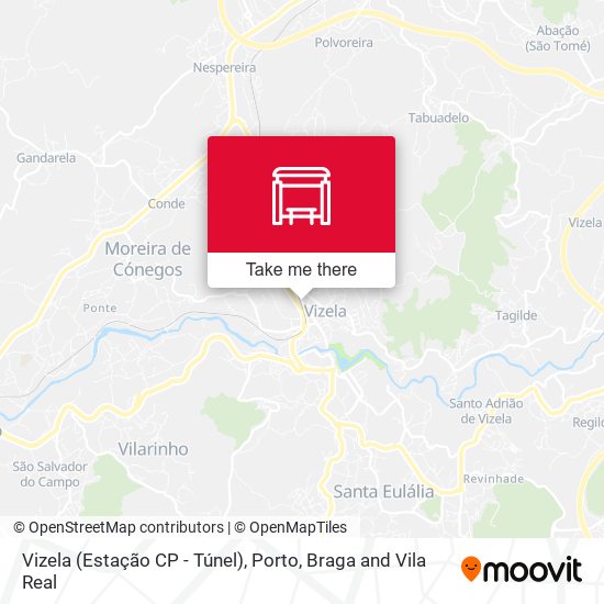 Vizela (Estação CP - Túnel) map