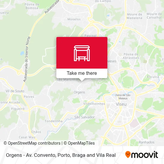 Orgens - Av. Convento map