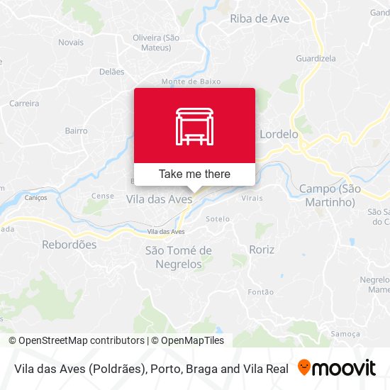 Vila das Aves (Poldrães) map