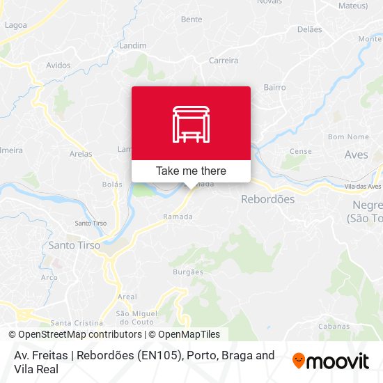 Av. Freitas | Rebordões (EN105) mapa