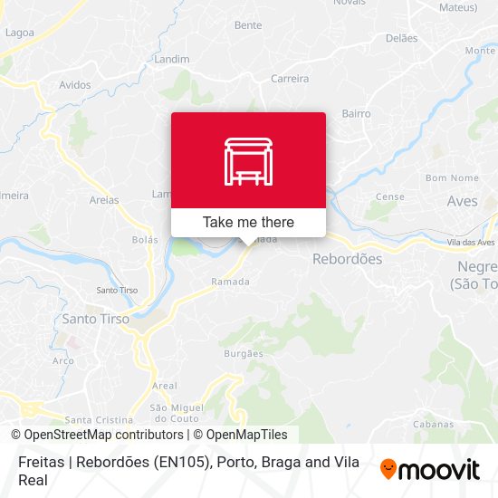 Freitas | Rebordões (EN105) mapa