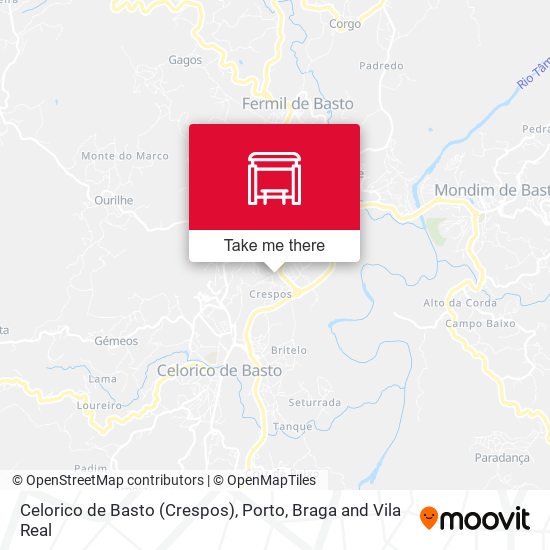 Celorico de Basto (Crespos) map