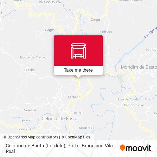 Celorico de Basto (Lordelo) mapa