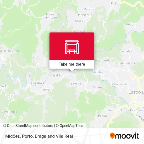 Midões map