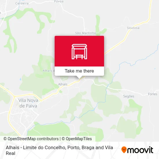 Alhais - Limite do Concelho map