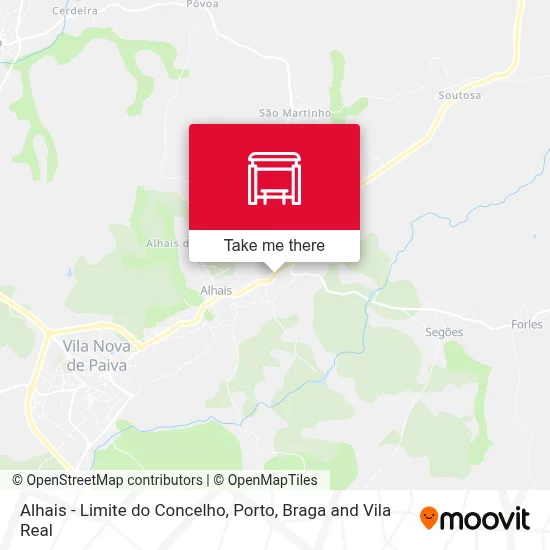 Alhais - Limite do Concelho map