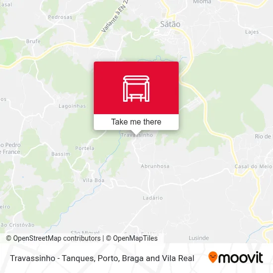 Travassinho - Tanques map