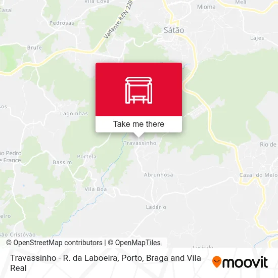 Travassinho - R. da Laboeira map