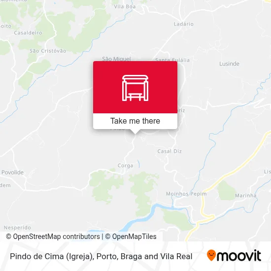 Pindo de Cima (Igreja) map