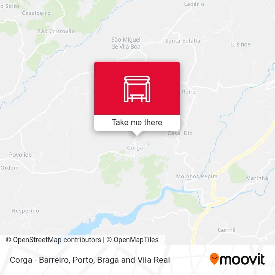 Corga - Barreiro map