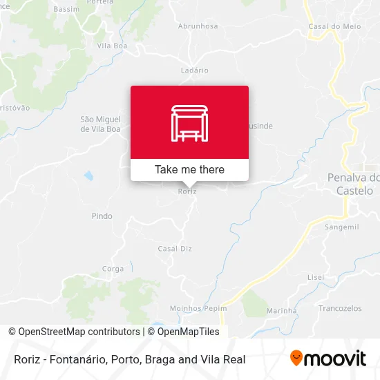Roriz - Fontanário map