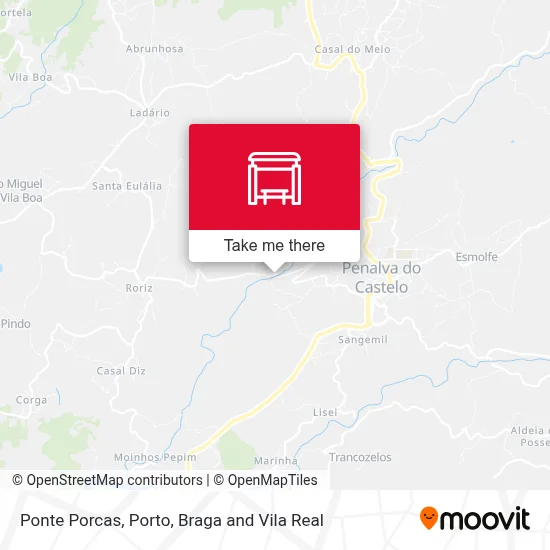Ponte Porcas map