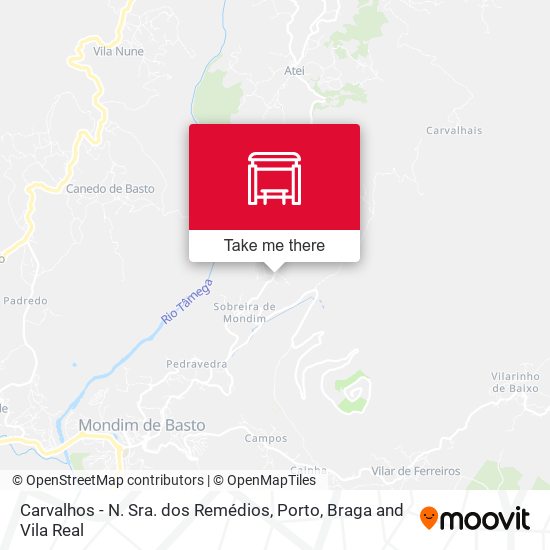 Carvalhos - N. Sra. dos Remédios map