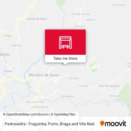 Pedravedra - Fraguinha mapa