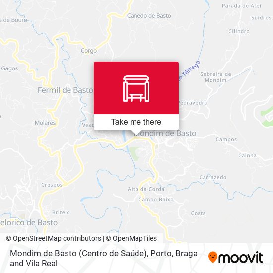 Mondim de Basto (Centro de Saúde) mapa