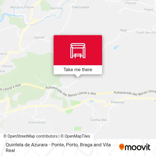 Quintela de Azurara - Ponte map