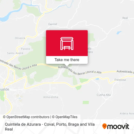 Quintela de Azurara - Coval map