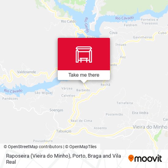 Raposeira (Vieira do Minho) map