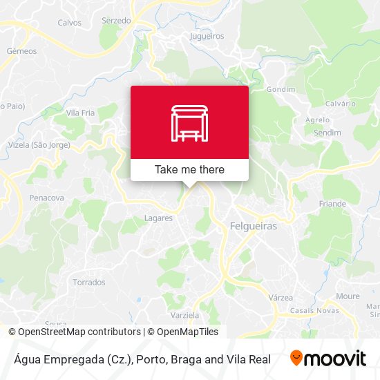 Água Empregada (Cz.) mapa