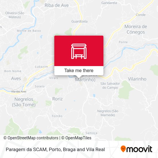 Paragem da SCAM mapa