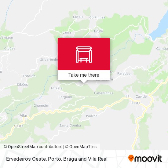 Ervedeiros Oeste mapa