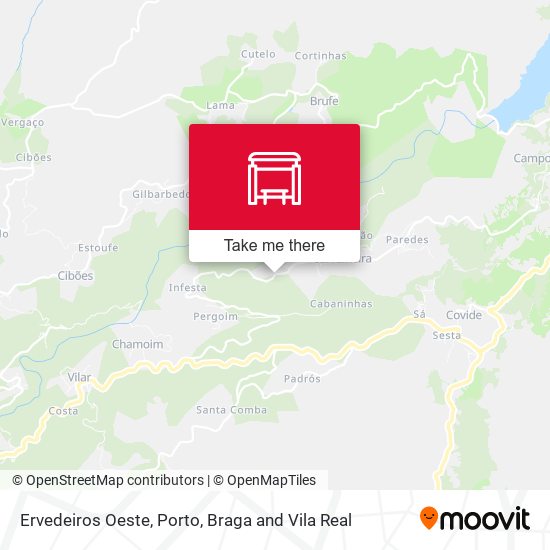 Ervedeiros Oeste mapa