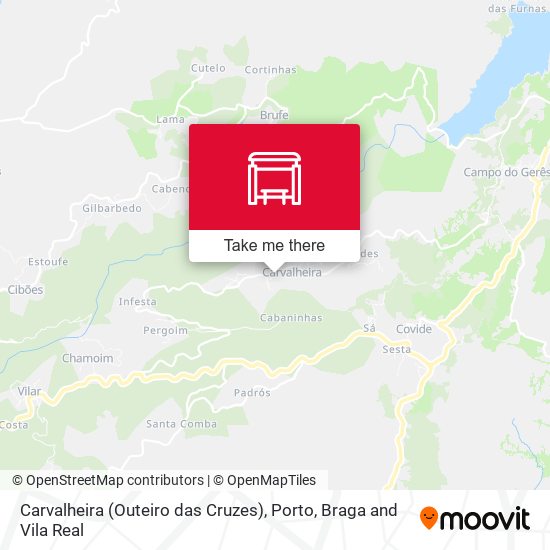 Carvalheira (Outeiro das Cruzes) mapa