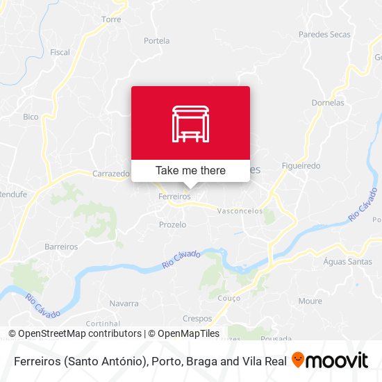Ferreiros (Santo António) mapa