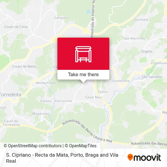 S. Cipriano - Recta da Mata map