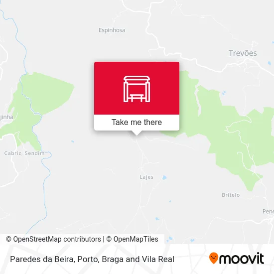 Paredes da Beira map