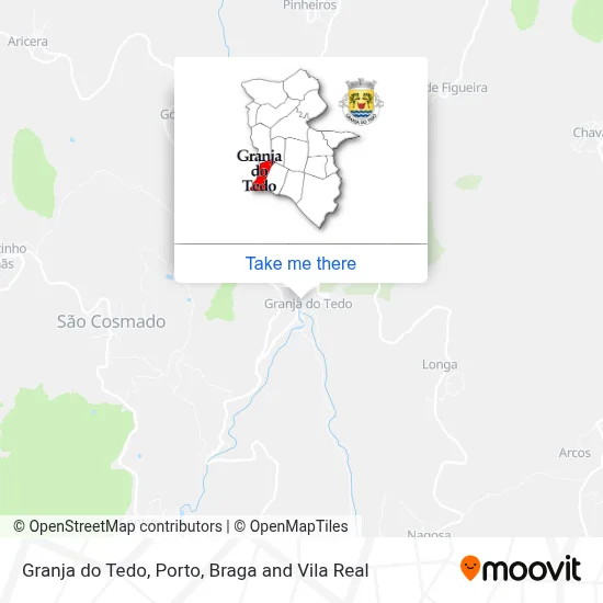 Granja do Tedo map