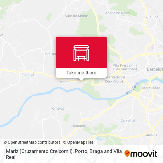 Mariz (Cruzamento Creixomil) mapa