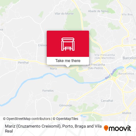 Mariz (Cruzamento Creixomil) mapa