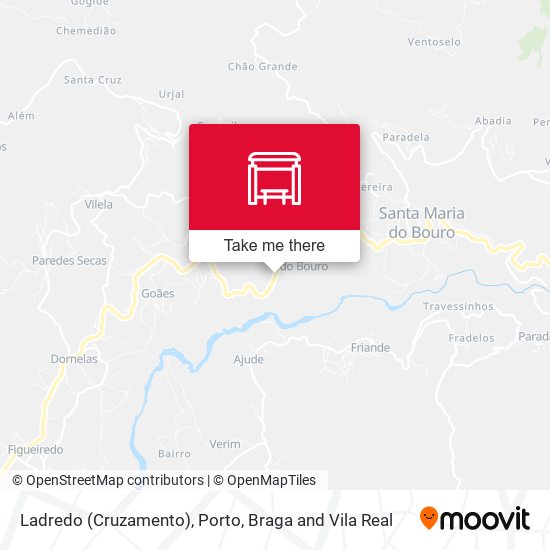 Ladredo (Cruzamento) mapa