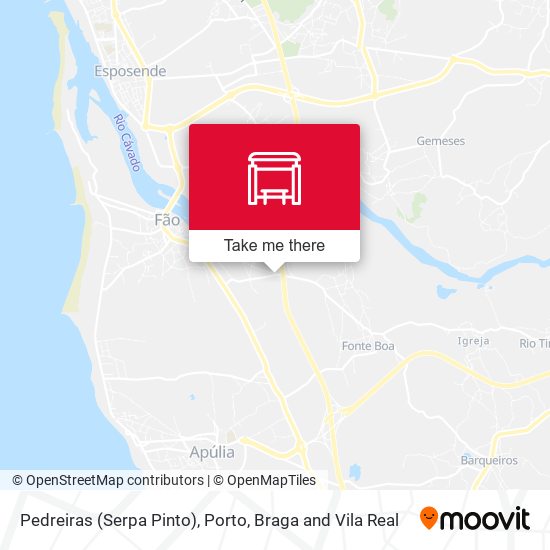 Pedreiras (Serpa Pinto) mapa