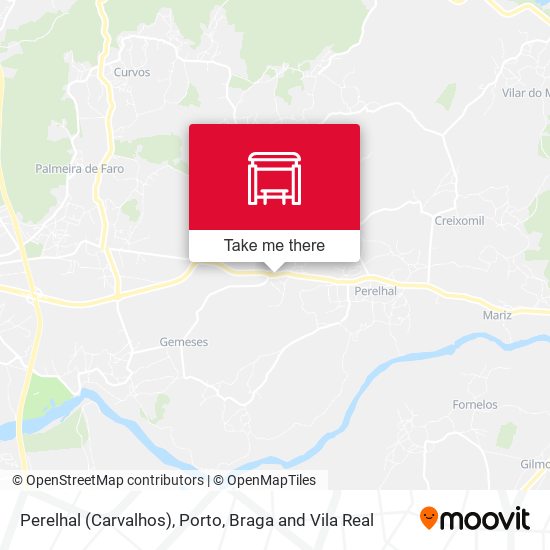 Perelhal (Carvalhos) mapa