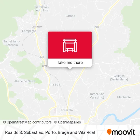 Rua de S. Sebastião mapa