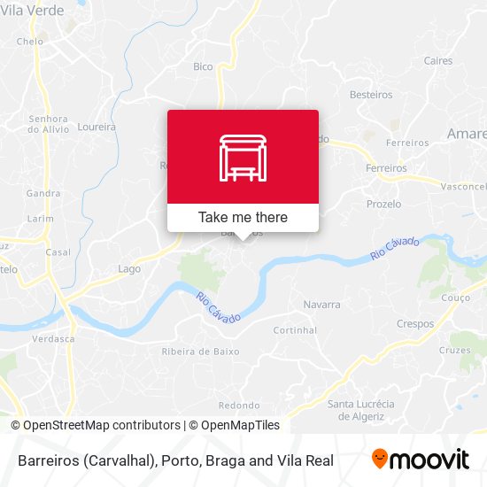 Barreiros (Carvalhal) mapa
